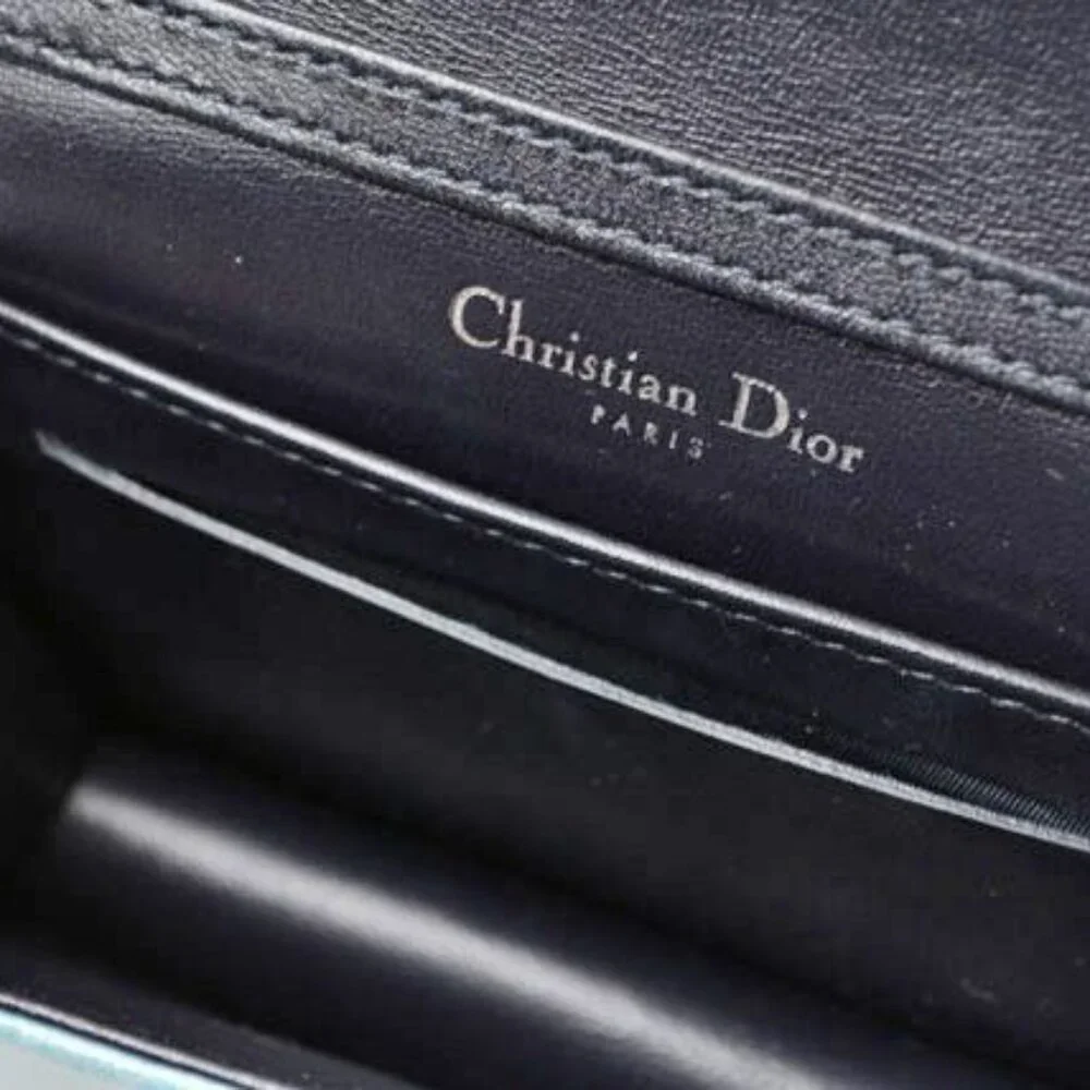 Christian Dior Chain Pouch Mini Wallet Cannage
